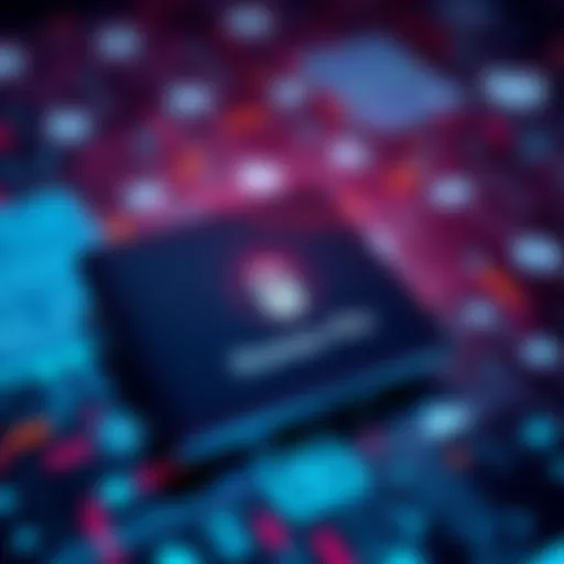 A Coldcard wallet displaying the duress pin feature on the screen, with a background of digital transaction icons.