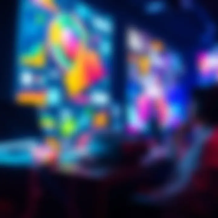 A vibrant array of graphics and images designed to engage viewers in digital content