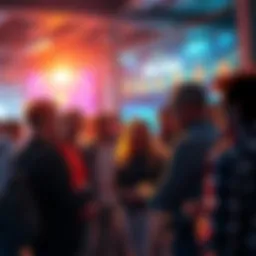 A group of people discussing in a vibrant crypto community setting, sharing gratitude for Moneroocean's contributions.