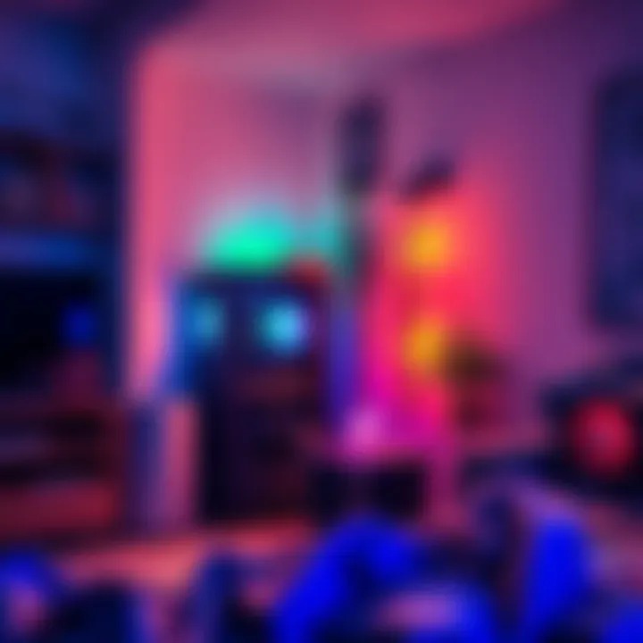 A small cryptocurrency mining rig set up in a cozy apartment, with a visible computer unit and cooling fans, highlighting home mining.