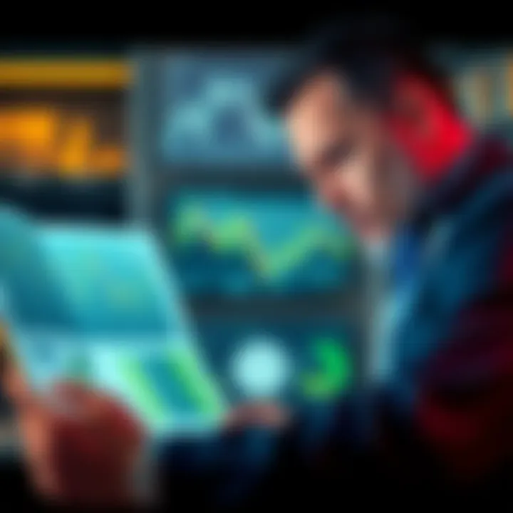 An investor looking worried while checking financial charts and data related to their CRO portfolio