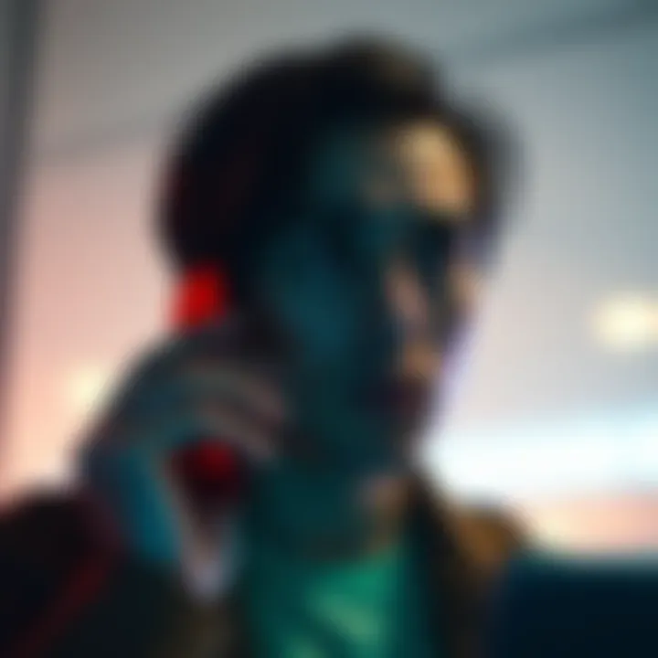 A person looking worried while holding a phone to their ear, discussing a concerning automated call about Ledger recovery