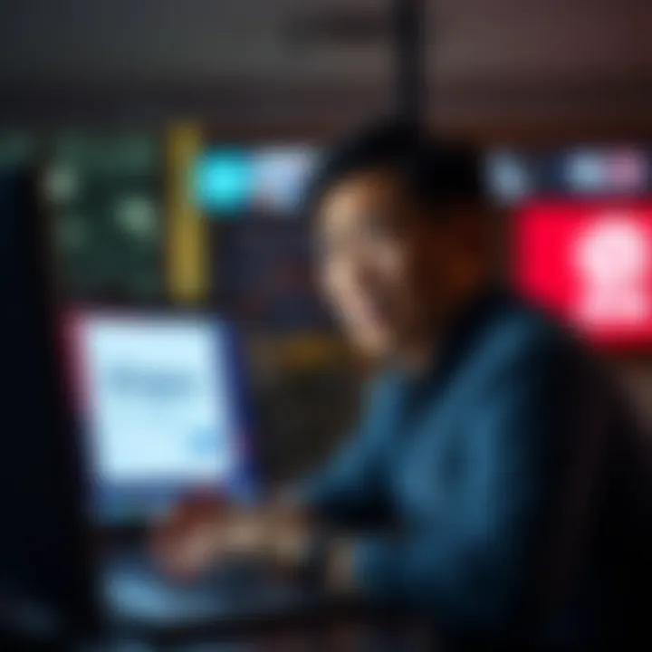 Confused man at computer A Chinese man looking puzzled while trying to access his Coinbase account on a laptop, with a Singpass request on the screen.