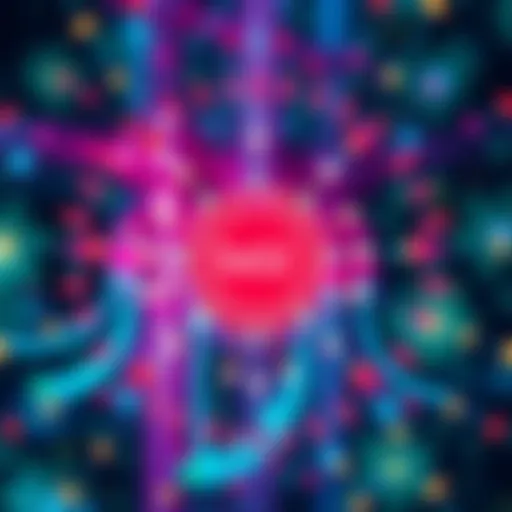 A visual representation of 0x01 validators merging into a single 0x02, showing interconnected nodes and a central point.