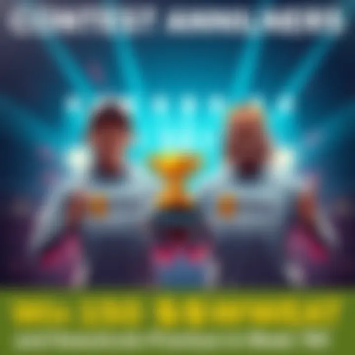 Graphic showing two winners with $SWEAT tokens and Sweatcoin Premium subscription rewards