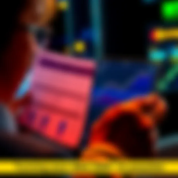 A person reviewing their 401k statement while looking at a chart of XRP prices on a digital device.