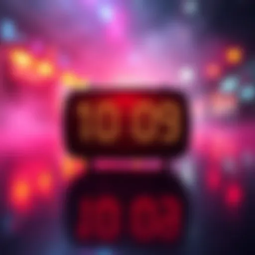 An artistic representation of time ticking down with a vibrant background signaling transformation