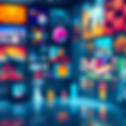 A colorful display of various artistic projects showcasing creativity and talent in multiple fields.