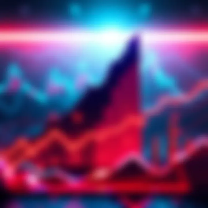 A digital chart showing the predicted growth of CRO cryptocurrency, with an upward trend towards $1 by 2025.