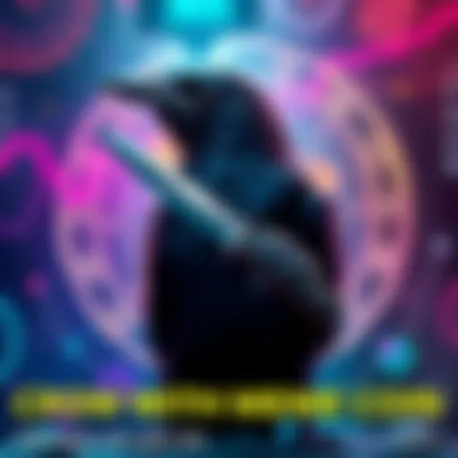 A black crow holding a knife, symbolizing the Crow with Knife meme coin, against a colorful crypto-themed background.