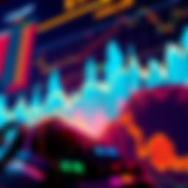 A graphic showing a rising cryptocurrency chart alongside a declining banking stock chart, symbolizing crypto's growth during Trump's presidency.