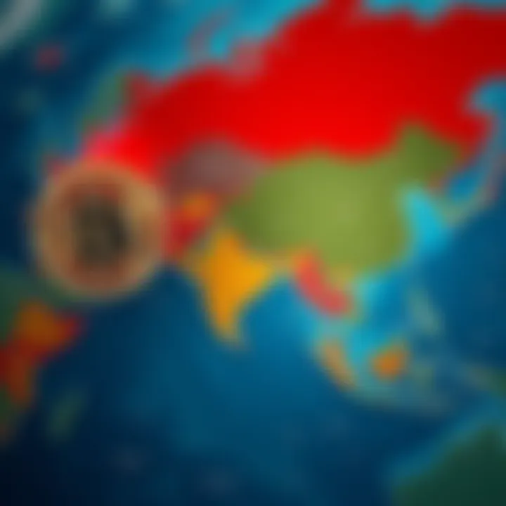 A map highlighting the best countries for crypto enthusiasts showing tax benefits and favorable banking