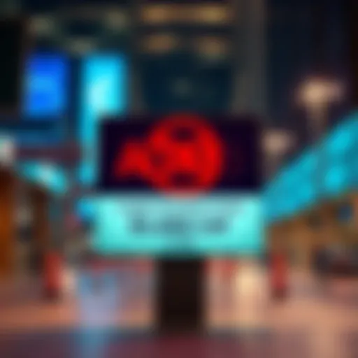 New Zealand government sign banning crypto ATMs and announcing cash transfer limits, with a $5,000 cap, in an urban setting