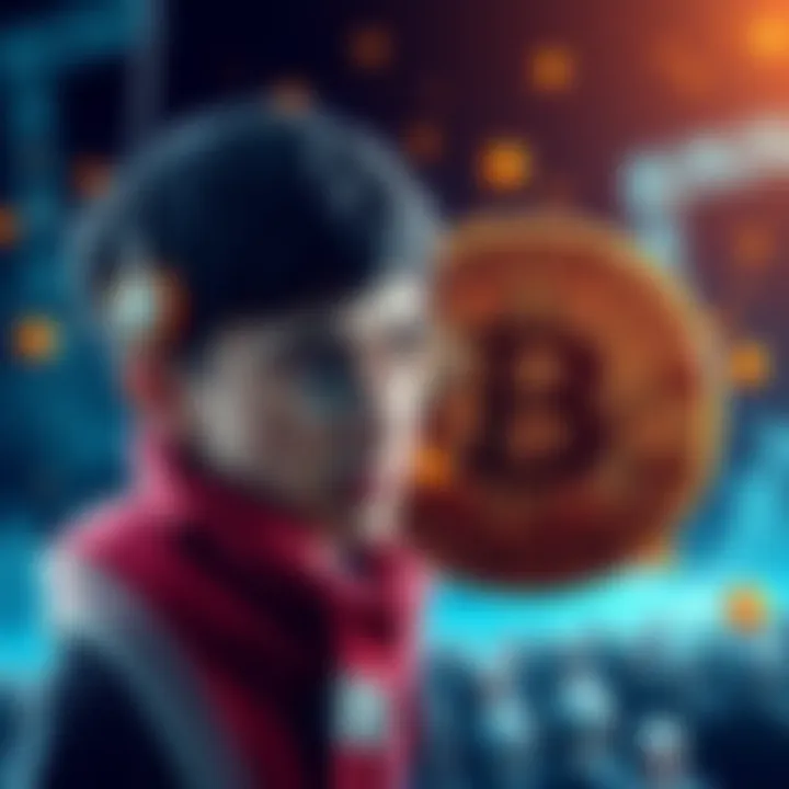 A graphic representation of Harry Potter Obama Sonic Inu next to a Bitcoin symbol, illustrating the competition in the cryptocurrency market.