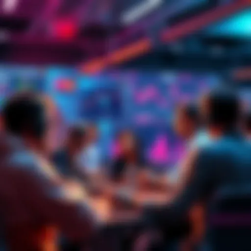 People engaged in a vibrant online forum discussing cryptocurrency trading and tips.