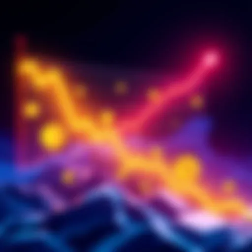 An illustration showing a graph trending upward with cryptocurrency symbols around it, representing the rise of crypto index ETFs in finance.