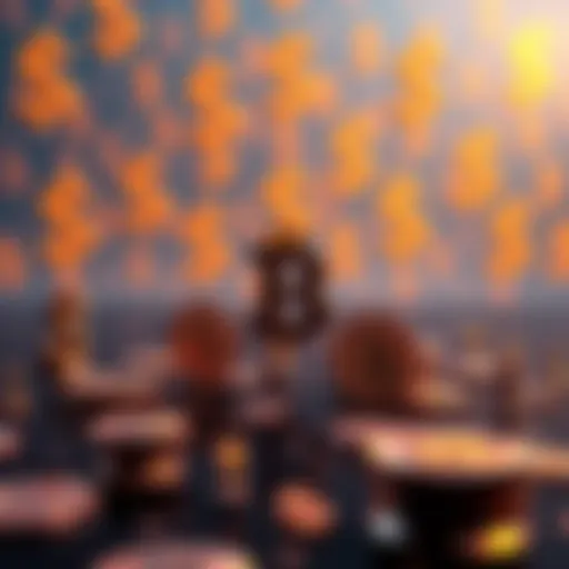 A graphic showing stagnant blockchain icons against a backdrop of dollar signs, representing the lack of innovation in cryptocurrency projects.