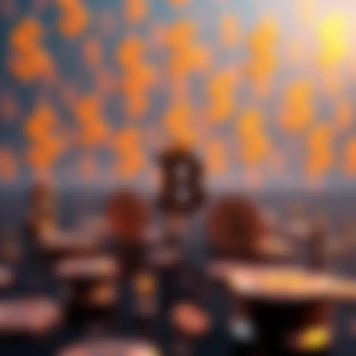 A graphic showing stagnant blockchain icons against a backdrop of dollar signs, representing the lack of innovation in cryptocurrency projects.