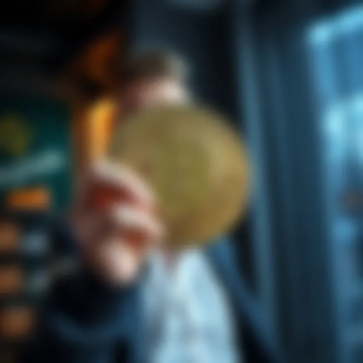 Scytale's founder holding a large coin, symbolizing a $10 million crypto investment