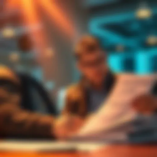A concerned investor reviews documents related to crypto transactions and tax forms, looking for assistance with filing issues.