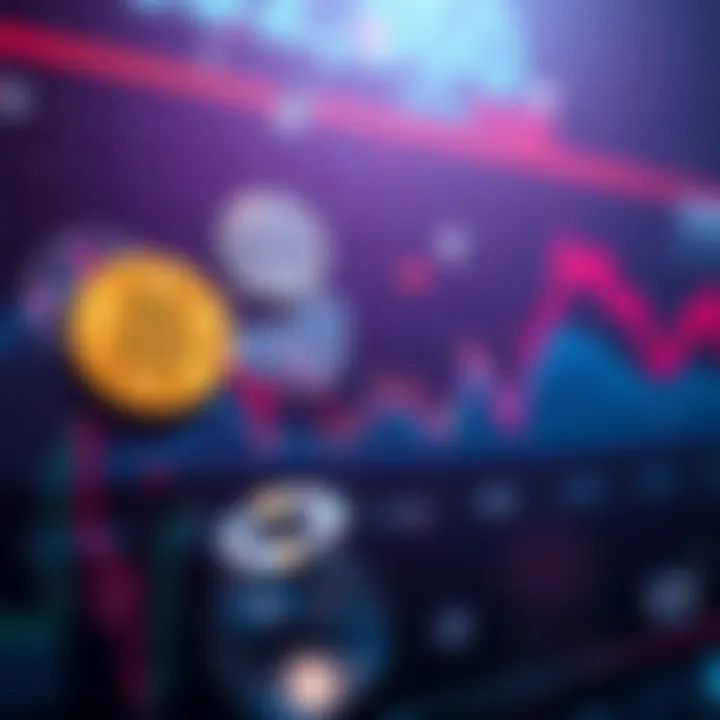 A graph showing a sharp decline in cryptocurrency values