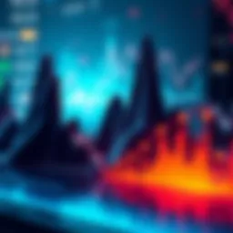 A graph showing sharp rises and falls in cryptocurrency prices, symbolizing market volatility.