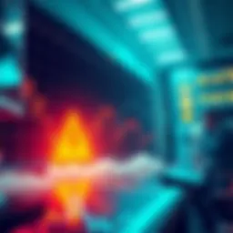 A digital illustration showing a downward trend in a cryptocurrency chart with a warning symbol, indicating significant losses in the market, traders looking concerned.