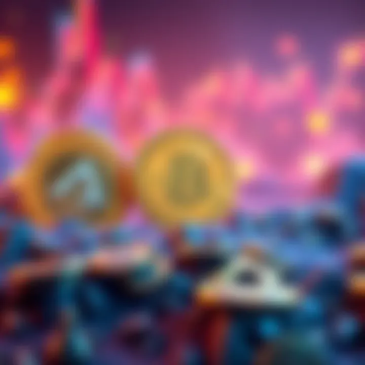 Visual representation of major cryptocurrencies like ADA, HBAR, and XLM with minimal price movement while newer coins show growth.
