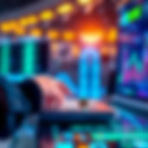 A graphic showing a person transferring cryptocurrency to stablecoins on a digital exchange platform.