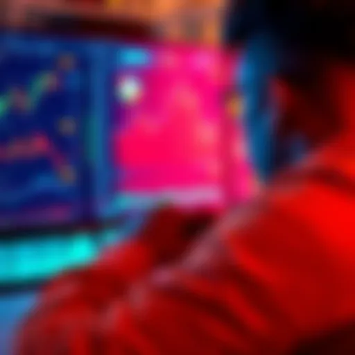 A person looking at a computer screen with cryptocurrency charts, contemplating past trading errors