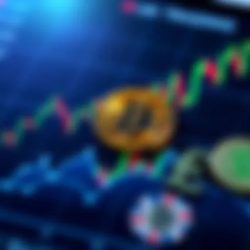 A graph showing crypto trading trends with a focus on Pi cryptocurrency, alongside UK currency symbols.