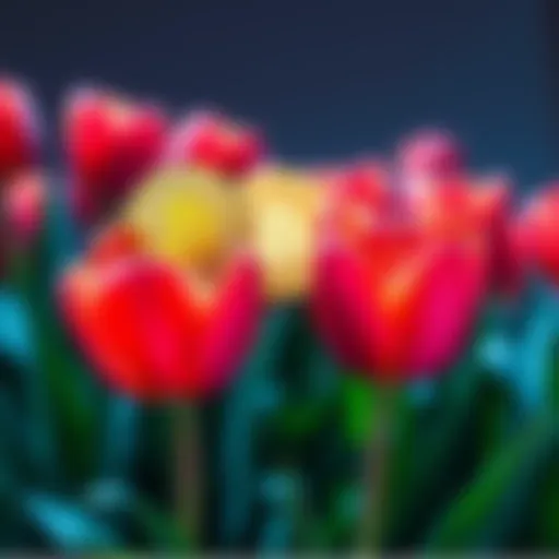 A visual comparison of cryptocurrency coins and tulips, highlighting the rise and fall of both in a market