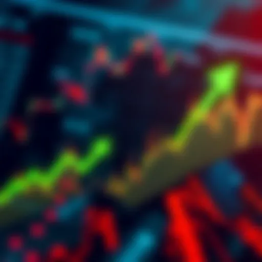 A graph showing a significant rise in cryptocurrency values with a bright green arrow indicating growth and excitement among investors.