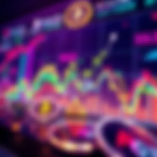 A chart showing rising trends in cryptocurrency prices, indicating the potential start of an alt season, with various digital coins in the background.