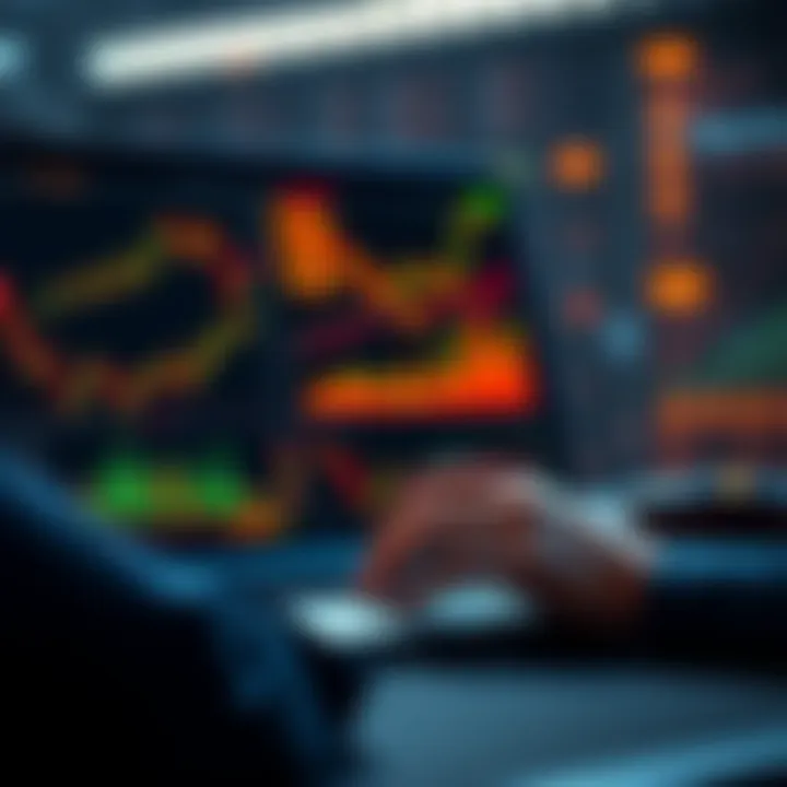 A person analyzing cryptocurrency market trends with charts and data on a laptop, focusing on HBAR connections.