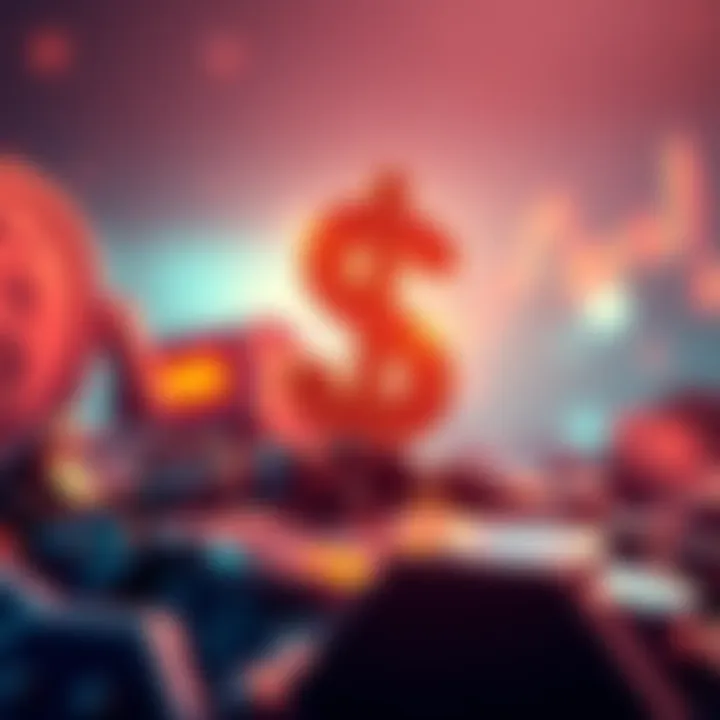 Currency Hits Dollar Mark A graphic showing a currency symbol reaching a dollar sign, representing a milestone in finance