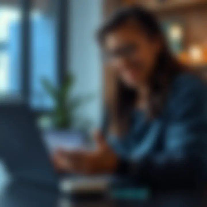 A person reading an email on a laptop with a positive expression, indicating reassurance about Curve's operations.