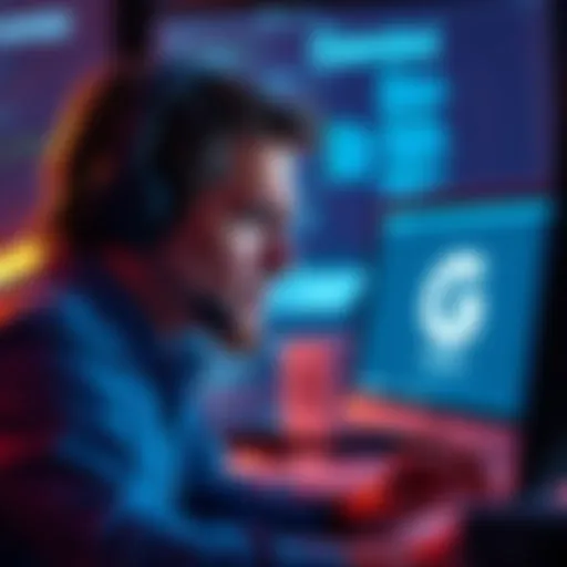 A frustrated user on a phone call looking at a computer screen, with a Gemini logo visible
