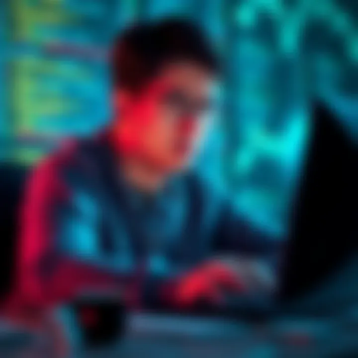 A person looks worried while checking their financial information on a computer, symbolizing the anxiety caused by the Coinbase data breach.