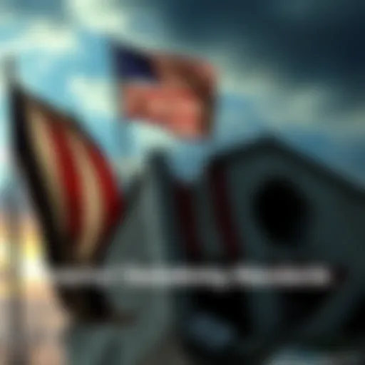 A visual representation of declining societal standards, featuring a worn-out American flag and a crumbling building reflecting lost values.