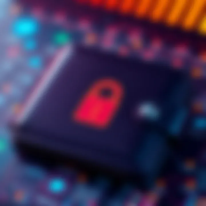 A digital wallet shown with a lock symbol indicating security concerns about missing a seed phrase