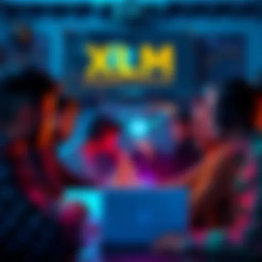 A group of people engaging in a discussion about cryptocurrencies on a forum with a focus on XLM's recent gains.
