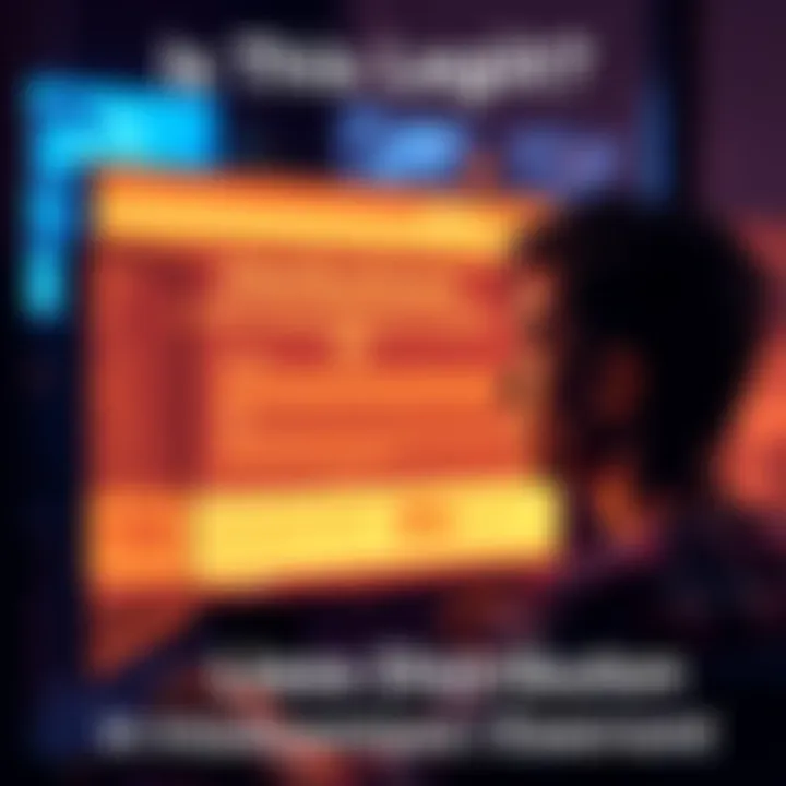 A person looking at a computer screen displaying a distribution announcement, with questioning expressions.