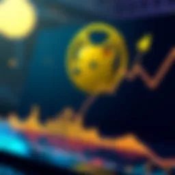 A visual of the Dogecoin logo alongside a graph showing rising prices, representing hope for future growth.