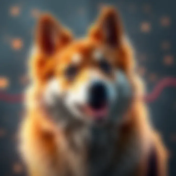 A visual comparison of Dogecoin and Hedera, showing Dogecoin's price higher than Hedera's in a graphic format