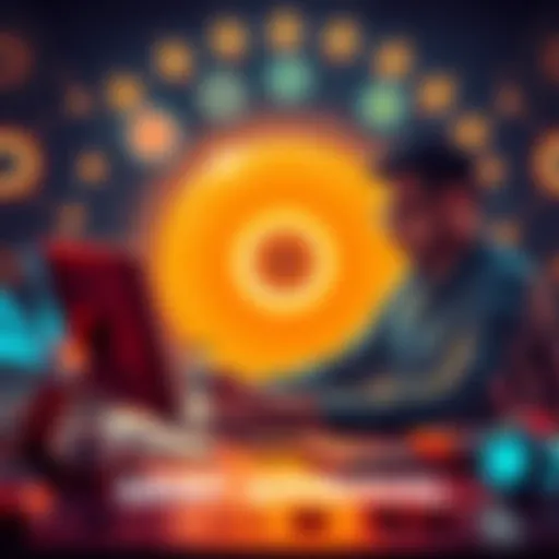 A visual representation of the Donut Initiative approving a grant, featuring a developer working on token distribution automation, with symbols of efficiency and technology in the background.