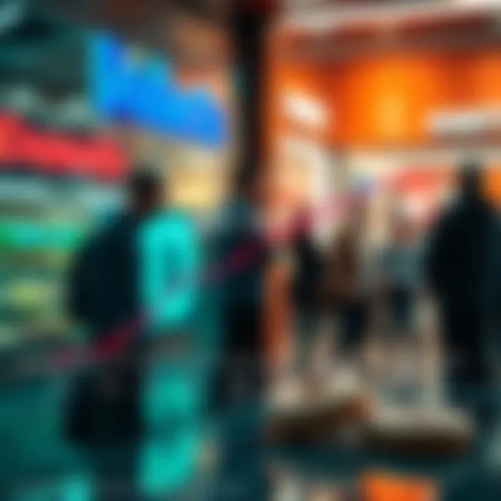 A graph showing a 22% dip followed by a potential recovery for DONUTs, with people discussing in the background