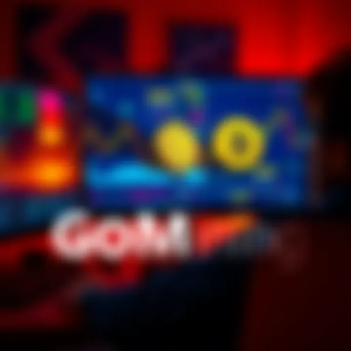 Earning Bitcoin with GoMining A user monitors their Bitcoin earnings on a computer, showing graphs and digital currency symbols related to GoMining.