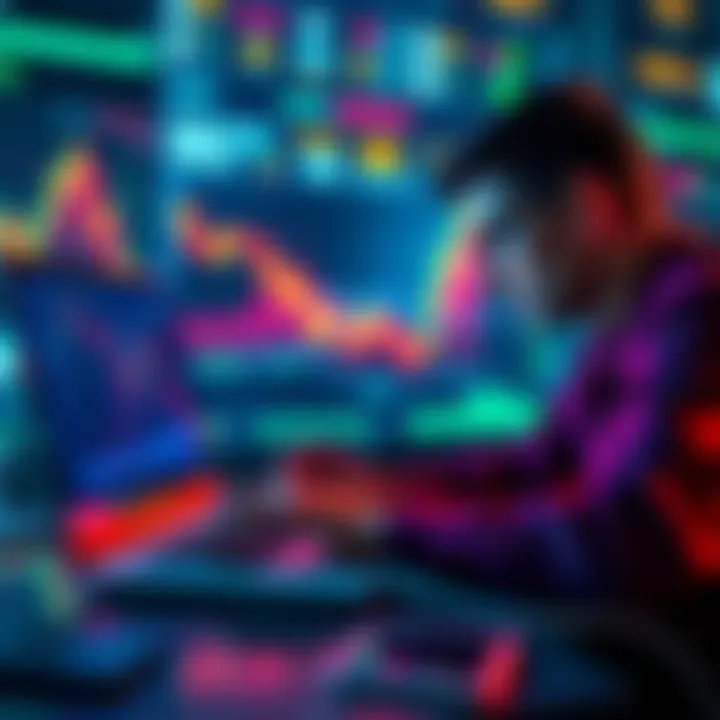 Person analyzing cryptocurrency charts and calculations on a laptop, focused on USDT and USDC investments