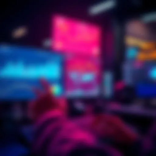 A person reviewing financial platforms to earn interest on XRP, with graphs and charts on the screen